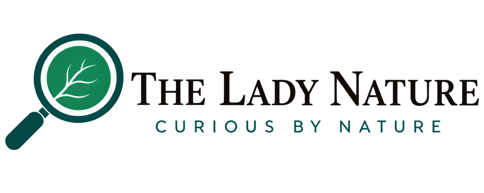 Header logo: The Lady Nature — Curious by nature